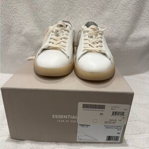 Essentials White Athletic Shoes